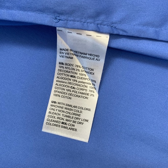 Chico’s Royal Blue Blouson Sleeve Blouse Size 2 (10-12) - Picture 5 of 5